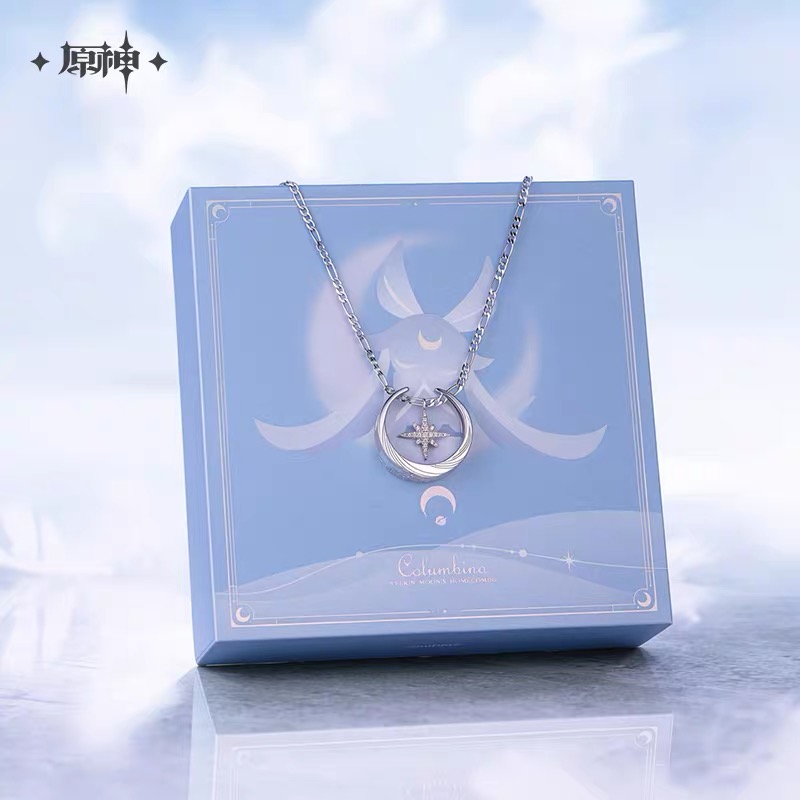 Anime Cosplay Merchandise - miHoYo公式原神正規品コルンビナリング＆ネックレスセットゲームグッズコスプレアクセサリーホリデーギフト
