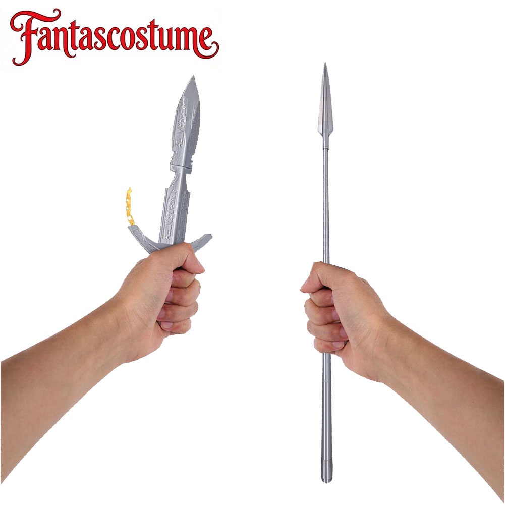 Cosplay Prop Sword - 映画「スペースバトル」コスプレ用 ディン・ジャリン プラスチック製伸縮式槍小道具 スカイウォーカー コスプレ レイ