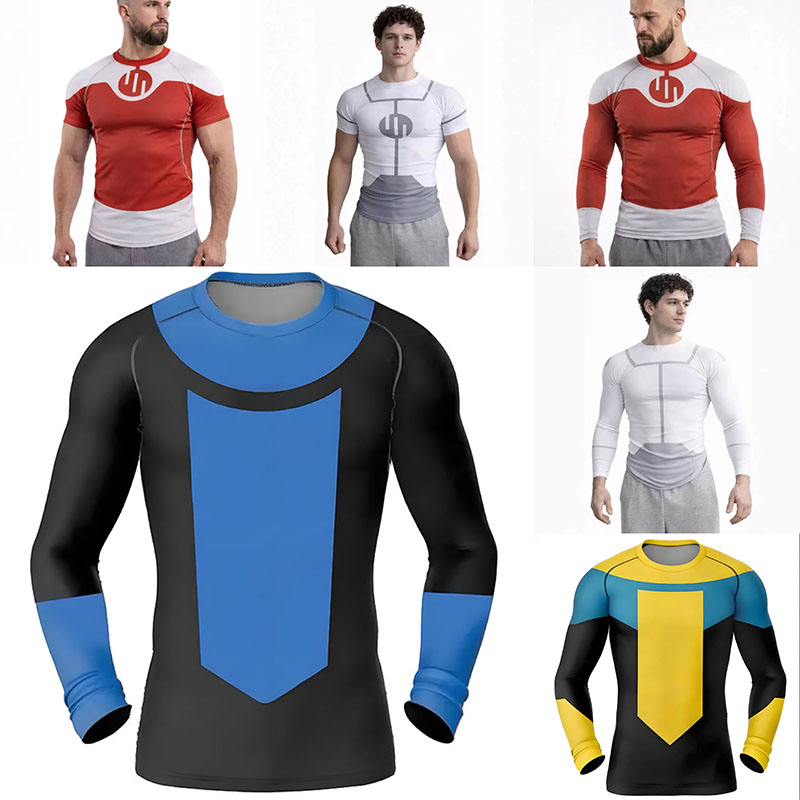 Anime Merchandise Online - 新しい無敵コスプレラッシュガードダイビングジム Tシャツ BJJ ラッシュガード長袖半袖 MMA 服男性女性