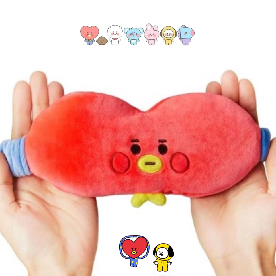 Anime Cosplay Merchandise - BT21漫画のかわいいぬいぐるみアイマスク カワイイ 男女兼用 旅行 オフィス 昼寝