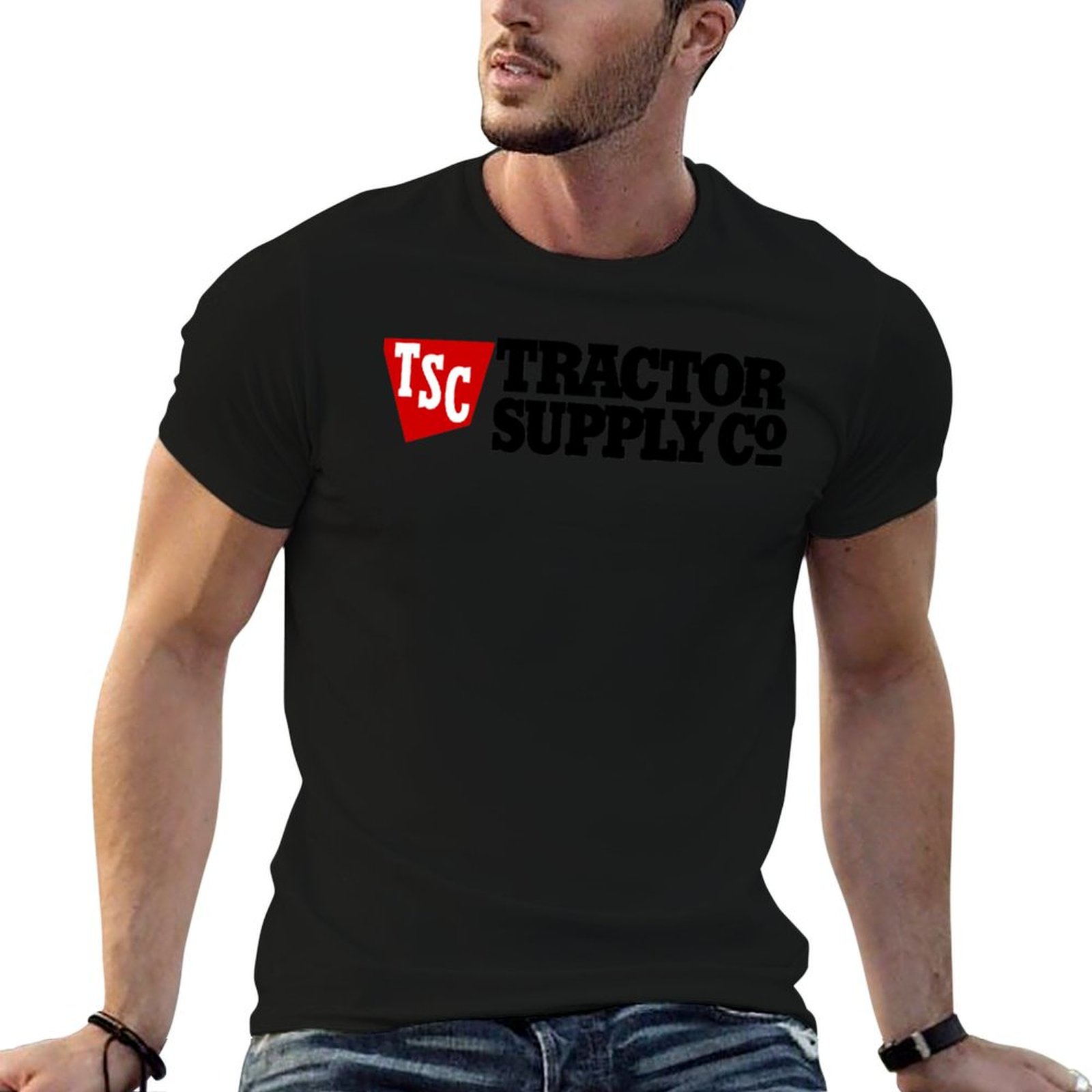 Anime Merchandise Logo - トラクターサプライ TSC ロゴ商品 Tシャツ tシャツデザイナーアニメ tシャツ男性用
