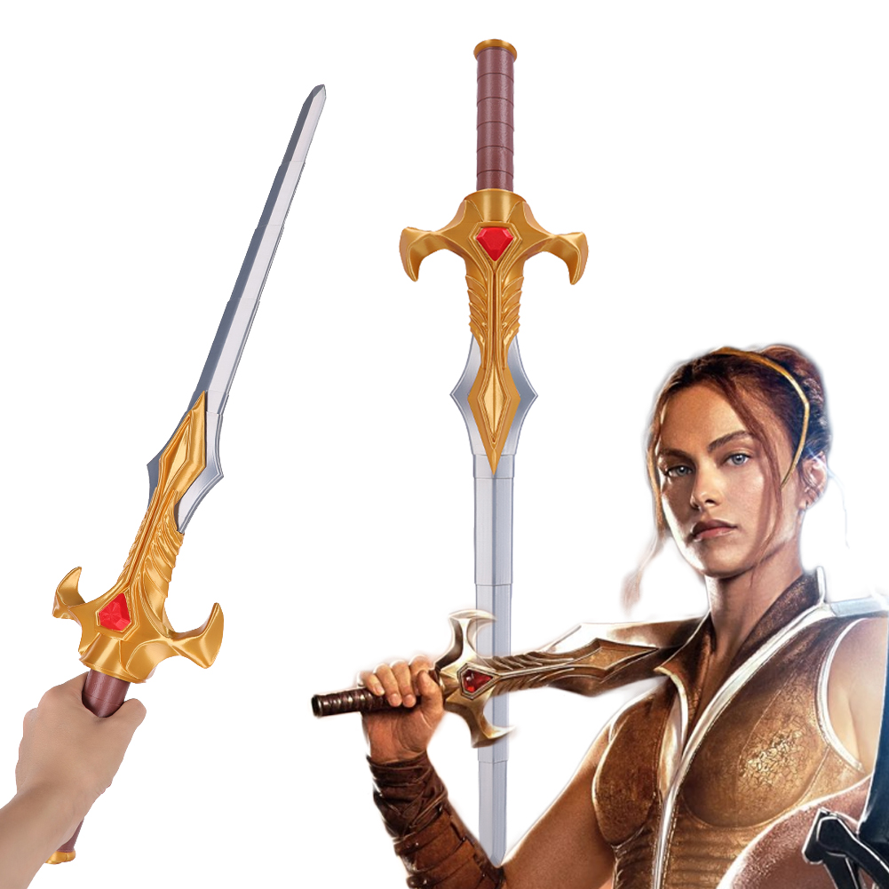 Cosplay Prop Sword - Teela コスプレシルバーソード映画ユニバースマスターズロールプレイ武器装飾小道具コスチュームアクセサリーハロウィンカーニバル