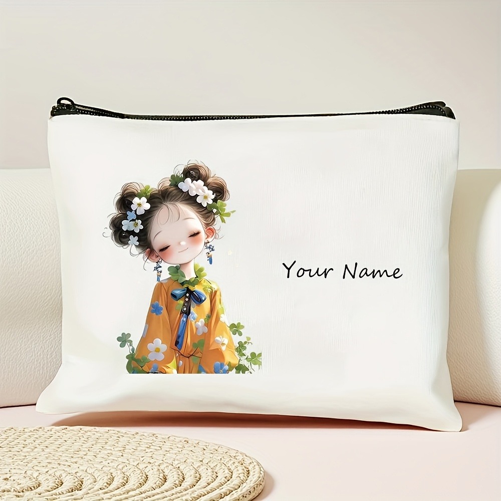 韓国風アニメガール化粧バッグカスタム名/テキストビューティー - Anime Merchandise Bag のレビューと価格