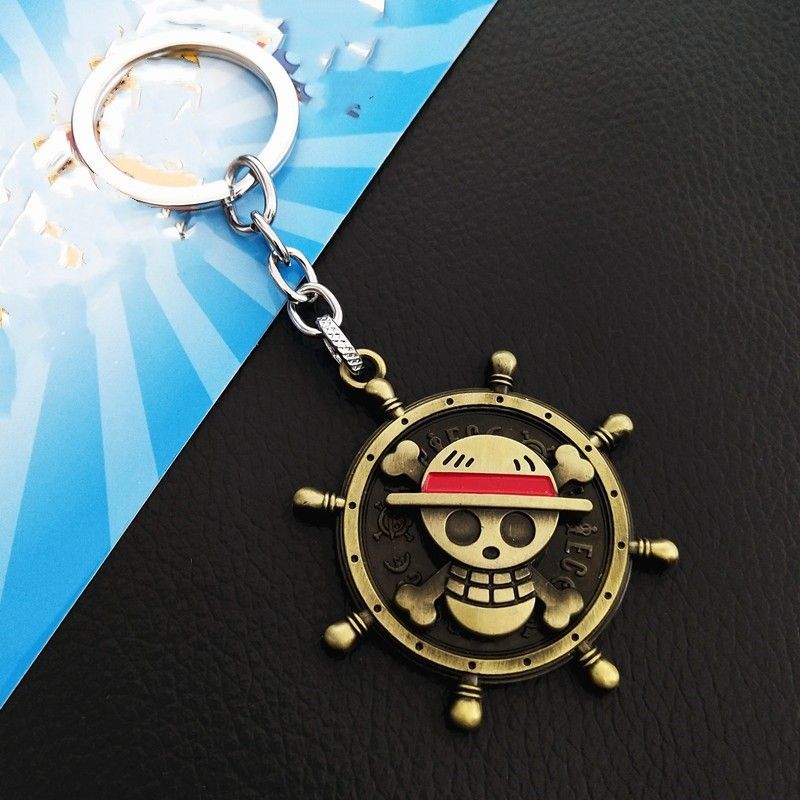 アニメグッズ ワンピース ルフィロゴ 回転式合金キーホルダー - Anime Merchandise Logo のレビューと価格