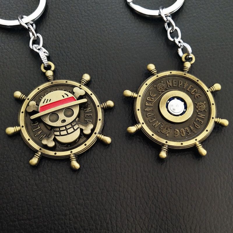 アニメグッズ ワンピース ルフィロゴ 回転式合金キーホルダー - Anime Merchandise Logo のレビューと価格