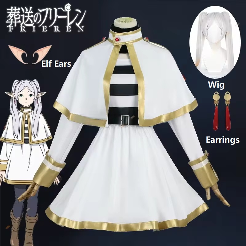 女性のコスプレ衣装,漫画のキャラクター,かつら,靴,魔術師の - Frieren Anime Merchandise のレビューと価格