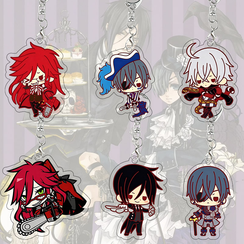 黒執事アクリルキーホルダーグレル・サトクリフシエルキーリング - Anime Merchandise Bag のレビューと価格