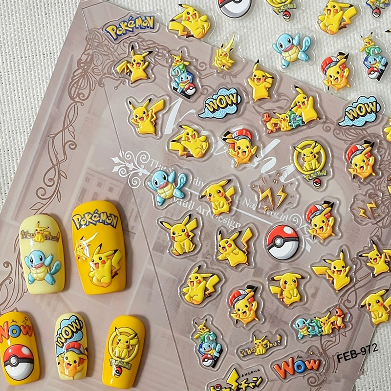 漫画アニメピカチュウネイルアートステッカーノートプランナーデ - Anime Merchandise Nepal のレビューと価格