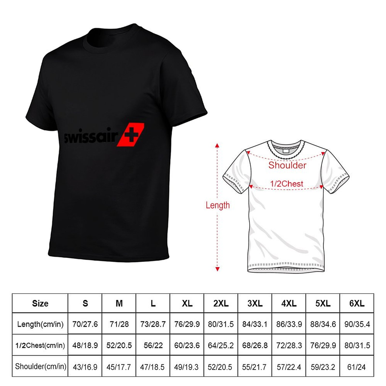 スイスエアのロゴ商品 Tシャツ メンズ Tシャツ グラフィッ - Anime Merchandise Logo のレビューと価格