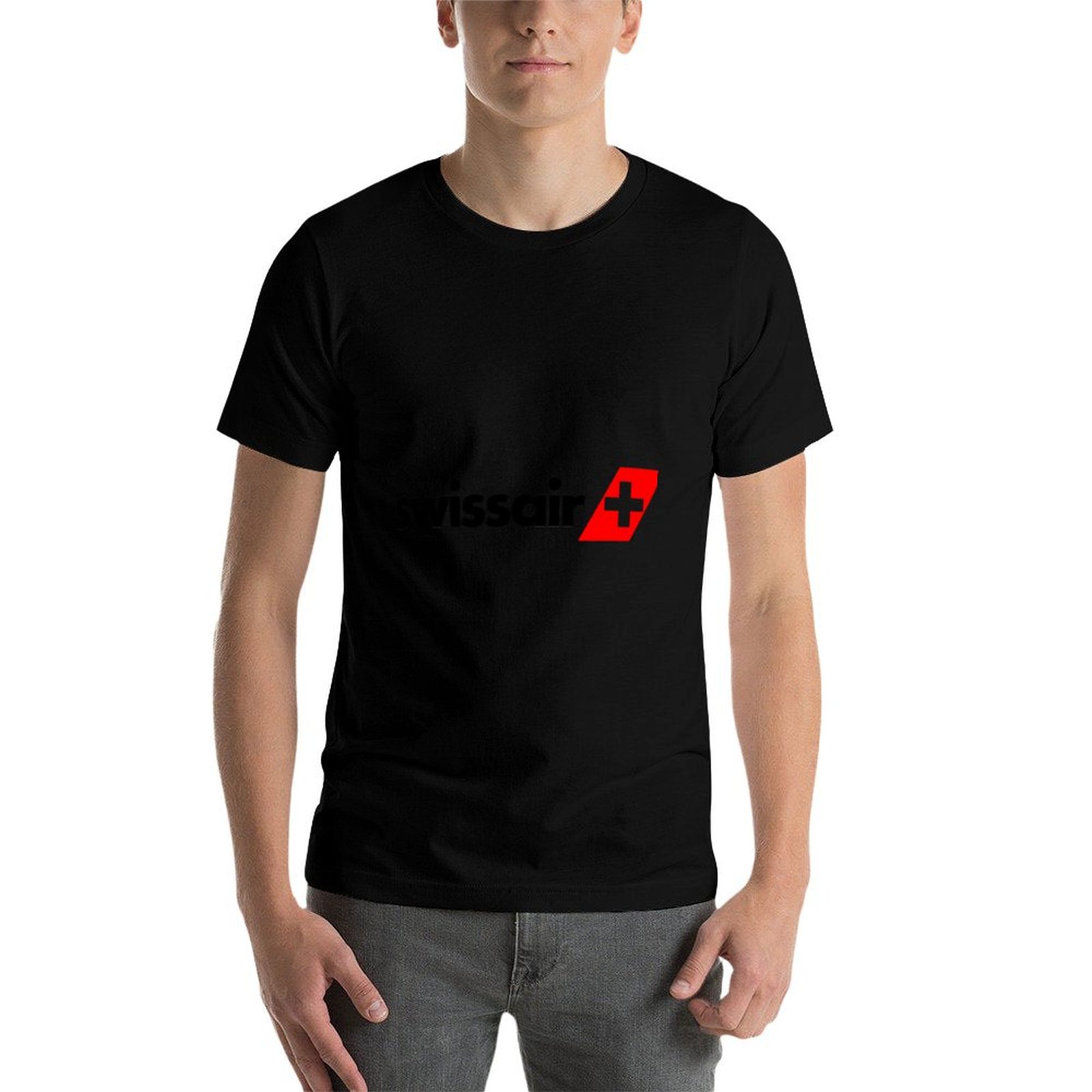 スイスエアのロゴ商品 Tシャツ メンズ Tシャツ グラフィッ - Anime Merchandise Logo のレビューと価格